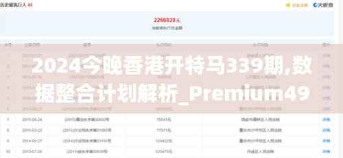 2024今晚香港开特马339期,数据整合计划解析_Premium49.661-2